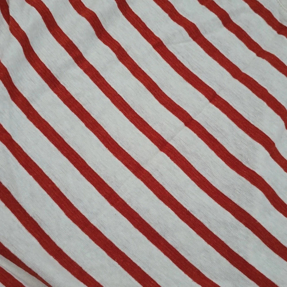 MADEWELL-Rust and White Striped Long  Sleeve Shirt - Picture 9 of 10